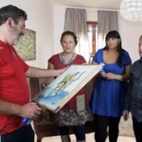 Invincible cast with painting